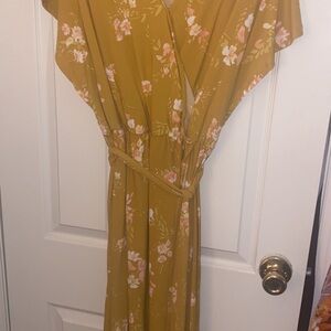 Floral Mustard Dress
